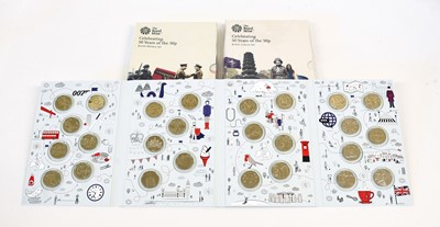 Lot 444 - 3x Royal Mint UK Celebratory Coin sets,...