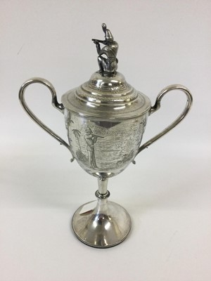 Lot 2433 - A Victorian Silver Trophy-Cup and Cover