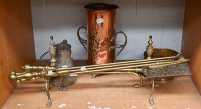 Lot 240 - A Copper Art Nouveau Style Twin Handled Vase,...