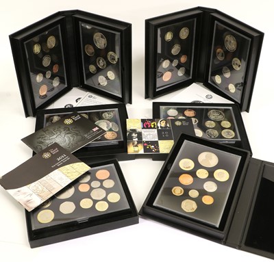 Lot 384 - 6x UK Proof Sets, comprising: 2008, 2010, 2011,...