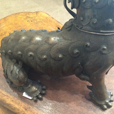 Lot 130 - A Chinese Bronze Dog of Fo, Qing Dynasty, cast...