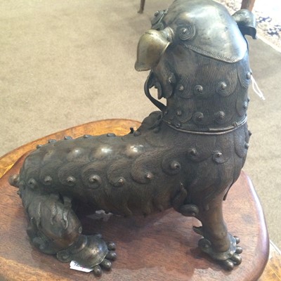 Lot 130 - A Chinese Bronze Dog of Fo, Qing Dynasty, cast...