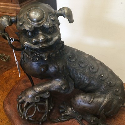 Lot 130 - A Chinese Bronze Dog of Fo, Qing Dynasty, cast...