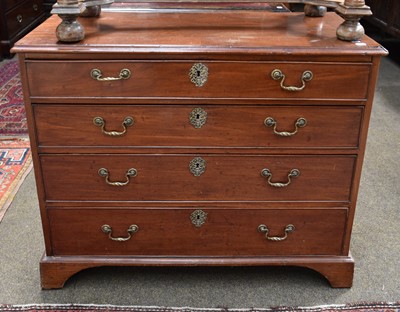 Lot 1284 - A Georgian Mahogany Chest of Drawers, four...