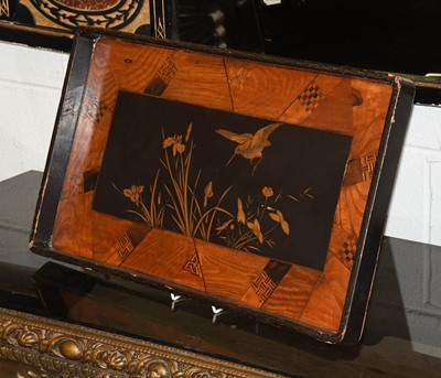 Lot 1245 - A Japanese Lacquered Tray, Meiji Period,...