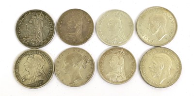 Lot 75 - Mixed Silver Crowns and Double Florins, 8...
