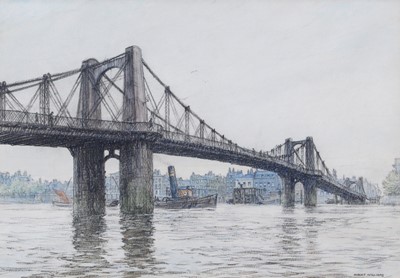 Lot 1070 - Hubert Williams (1905-1989) "Lambeth Bridge...