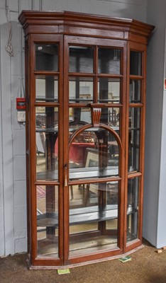 Lot 1256 - A Stained Mahogany Glazed Display Cabinet,...