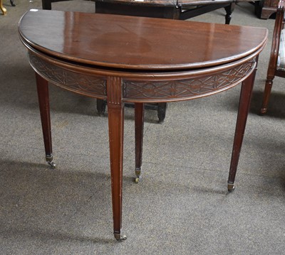 Lot 1327 - A Mahogany Card Table, 91cm by 45cm by 76cm