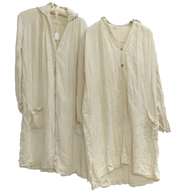 Lot 2218 - Two Early 20th Century Linen Farmers Smocks,...