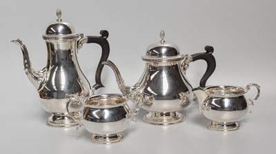 Lot 41 - A Four-Piece Elizabeth II Silver Tea-Service,...