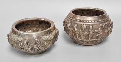 Lot 56 - Two Burmese of Thai Silver Bowls, Probably...