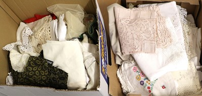 Lot 387 - A Quantity of Assorted White Linen and...