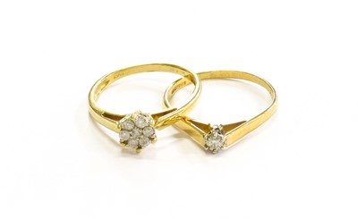Lot 96 - An 18 Carat Gold Diamond Solitaire Ring,...