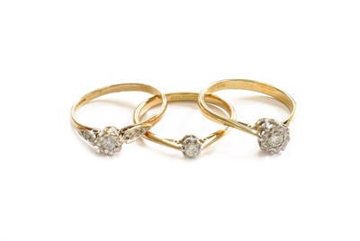 Lot 137 - An 18 Carat Gold Diamond Solitaire Ring,...