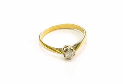 Lot 134 - An 18 Carat Gold Diamond Solitaire Ring, the...