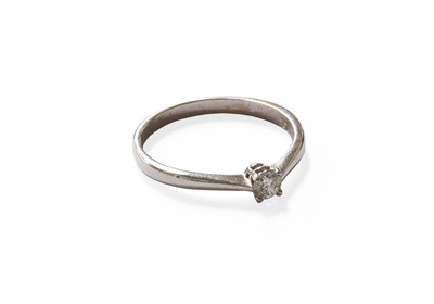 Lot 97 - An 18 Carat White Gold Diamond Solitaire Ring,...