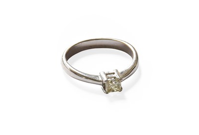 Lot 90 - A Diamond Solitaire Ring, the princess cut...