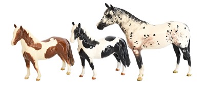 Lot 109 - Beswick Horses Comprising: Pinto Ponies, model...