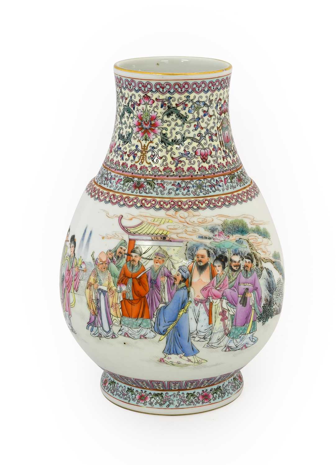 Lot 107 - A Chinese Porcelain Vase, Qianlong reign mark...