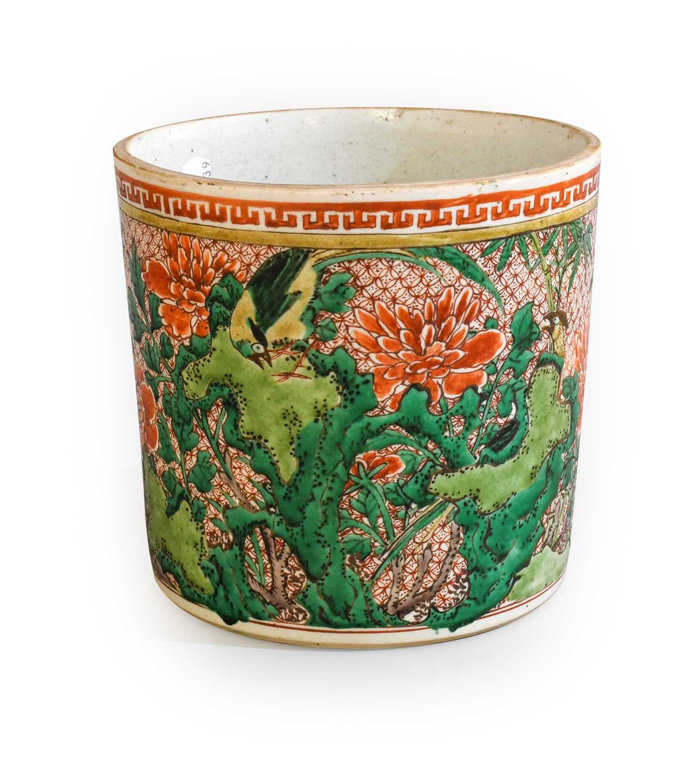 Lot 100 - A Chinese Porcelain Brush Pot (Bitong), 17th...