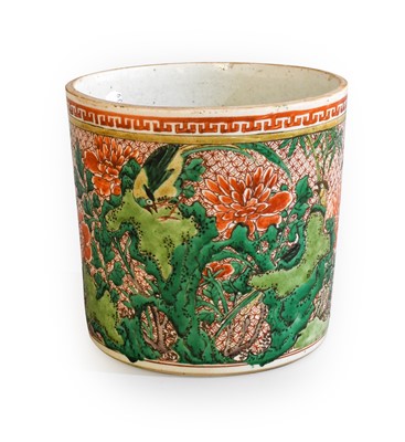 Lot 100 - A Chinese Porcelain Brush Pot (Bitong), 17th...