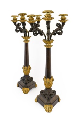 Lot 364 - ♦ A Pair of Regency-Style Gilt and Patinated...