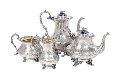 Lot 2399 - A Four-Piece Victorian Silver Tea and Coffee-Service