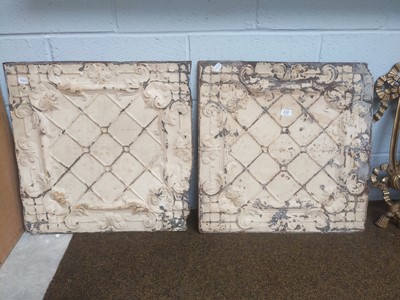 Lot 232 - A Pair of 19th Century Pressed Metal Ceiling...