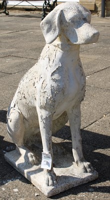 Lot 1240 - A Painted and Weathered Seated Dog, 72cm high