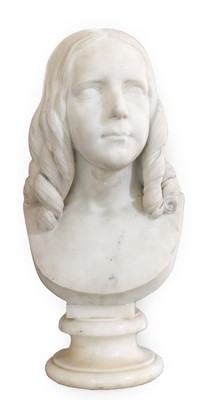 Lot 221 - Joseph Watkins RHA (1838-1871): A White Marble...