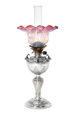 Lot 2051 - A Victorian Silver Oil-Lamp