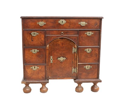 Lot 218 - A Queen Anne Walnut, Featherbanded and...