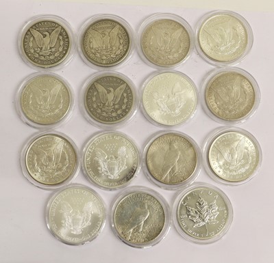 Lot 139 - Collection of North American Silver Coins, 15x...