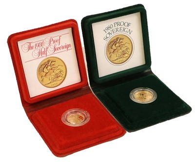 Lot 238 - Elizabeth II, Proof Sovereign and Half...