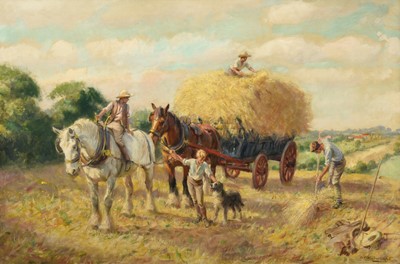 Lot 1230 - Rowland Wheelwright (1870-1955) Harvest Time...