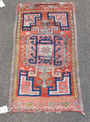 Lot 1006 - A 19th Century Anatalian Yastik, the madder...