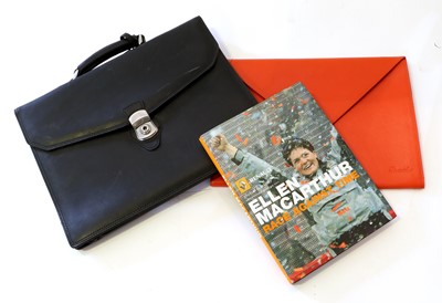 Lot 593 - A Jaguar Black Leather Briefcase, A Fiat Stilo...