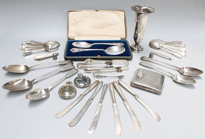 Lot 70 - A Collection of Assorted Silver Flatware,...