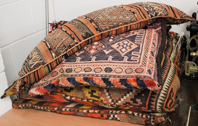 Lot 1010 - An Afghan Flat Woven Khorgeen, the polychrome...