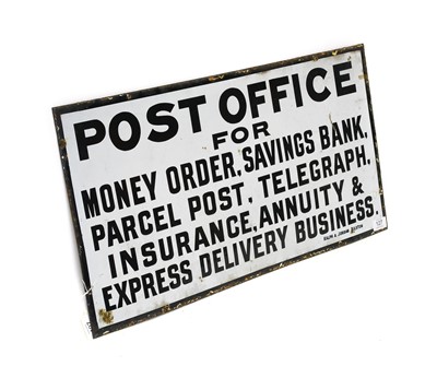 Lot 127 - Post Office Enamel Sign