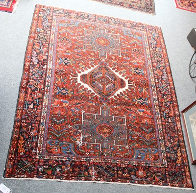 Lot 1020 - Karajah Rug, the chestnut field with three...