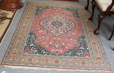 Lot 1021 - Kayseri Rug, the candy pink field with ivory...