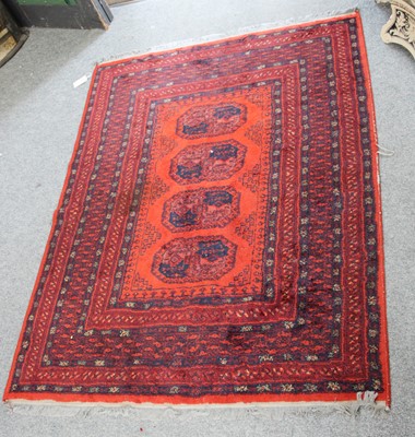 Lot 1019 - Heriz Rug, the fox brown field with central...