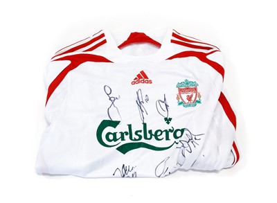 Lot 25 - Liverpool Football Club Autographed Replica Shirt