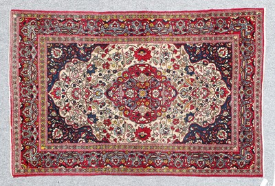 Lot 321 - Isfahan Rug Central Iran, circa 1940 The ivory...