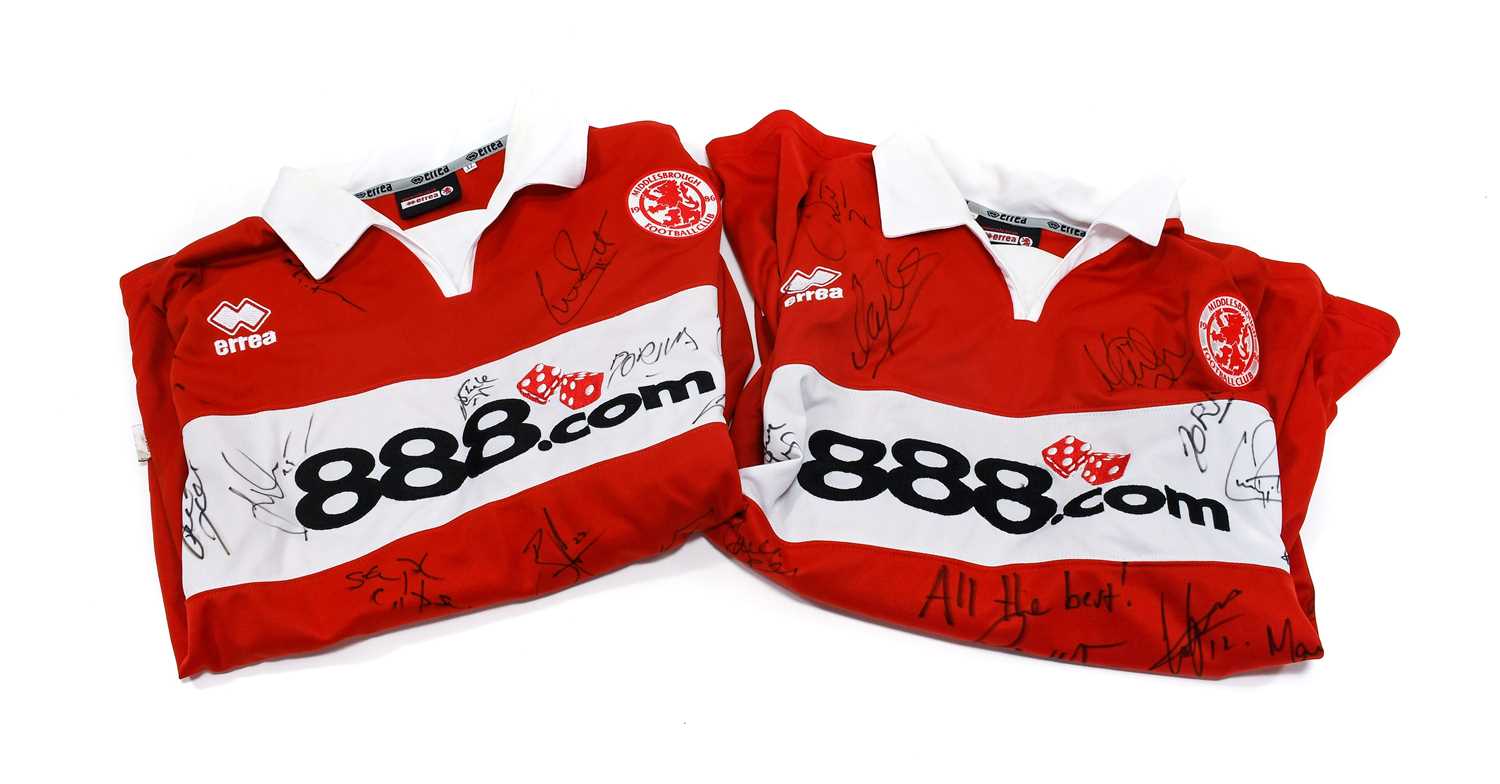 Lot 33 - Middlesbrough Football Club Signed Replica Shirts