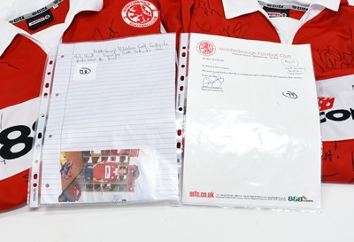 Lot 33 - Middlesbrough Football Club Signed Replica Shirts