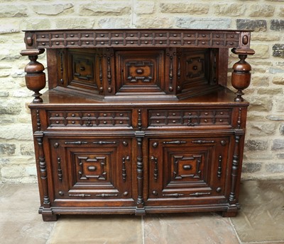 Lot 198 - A Carved Oak Court Cupboard, circa 1680, of...