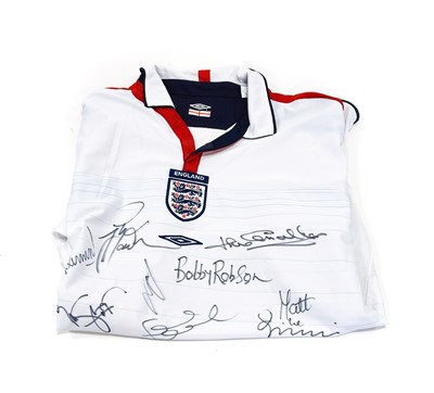 Lot 4036 - England Signed Replica Shirt